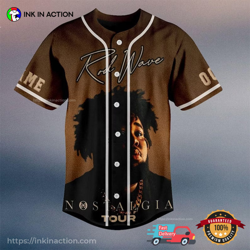 Customized Rodwave Concert 2023 Nostalgia Baseball Jersey baseball jersey product view 3