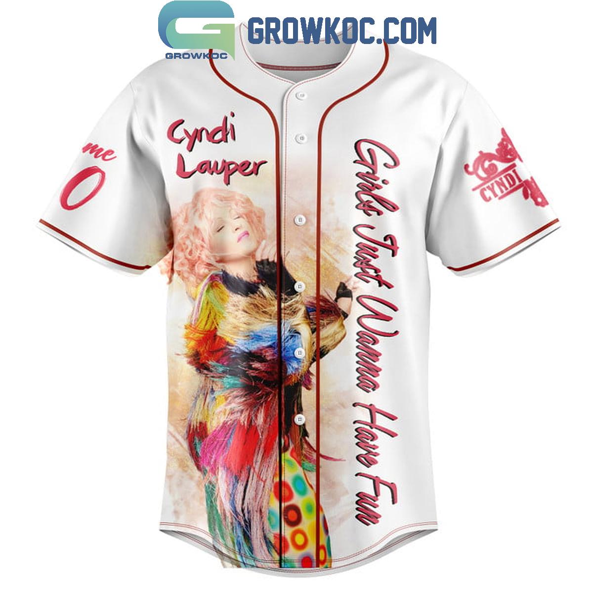 Cyndi Lauper That’s What A Thing Farewell Tour 2024 Personalized Baseball Jersey baseball jersey product view 2