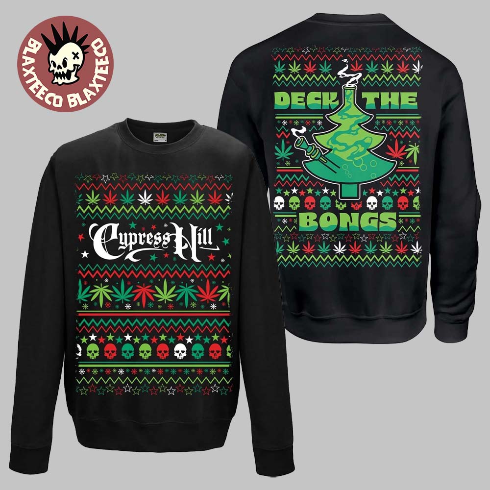 Cypress Hill Holiday Christmas 2025 Deck The Bongs Funny Sweater Unisex T-shirt, Sweatshirt, Hoodie, Long Sleeve Tee - T-Shirt, Sweatshirt, Hoodie