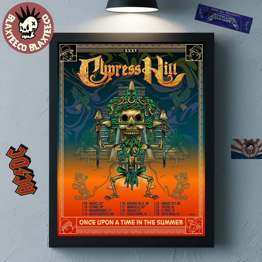 Cypress Hill Once Upon A Time In The Summer Tour 2026 North America Schedule Dates Home Decor Poster Canvas - T-Shirt, Sweatshirt, Hoodie