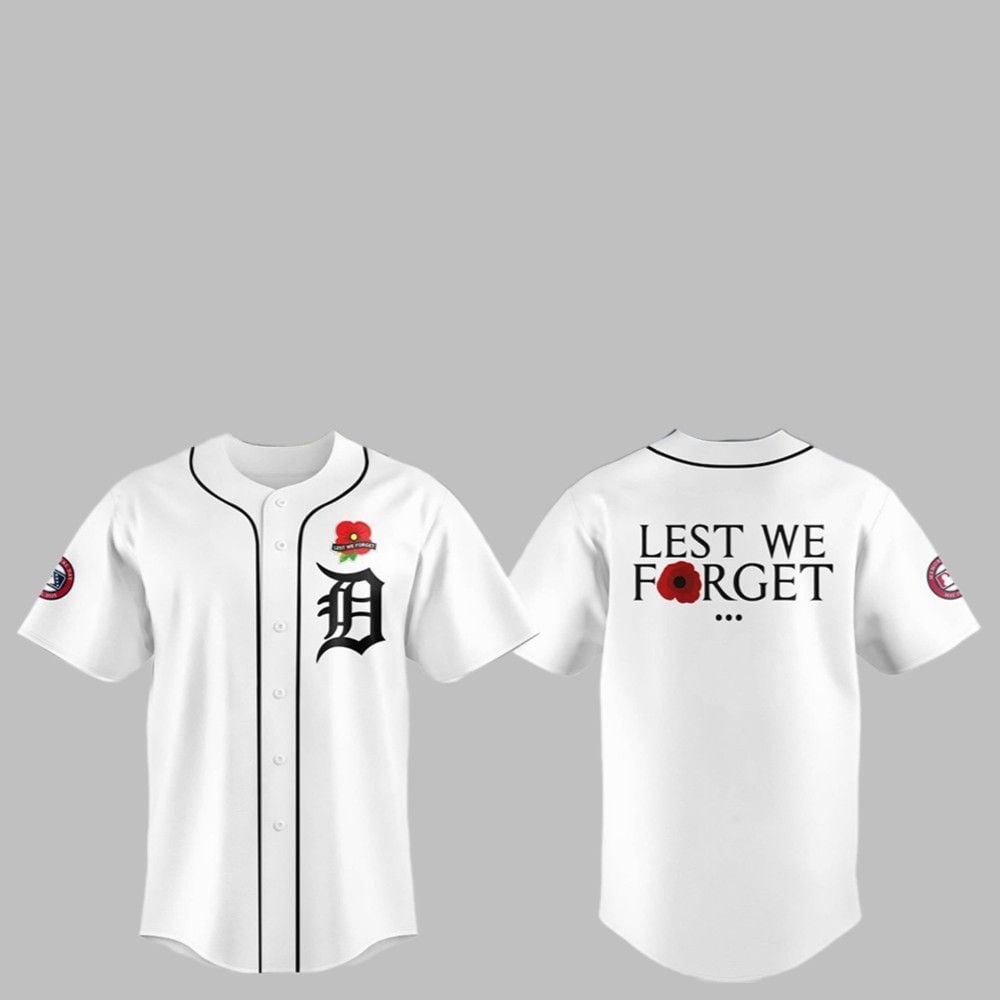 D Tigers Lest We Forget Jersey 2025 sports jersey product view 1