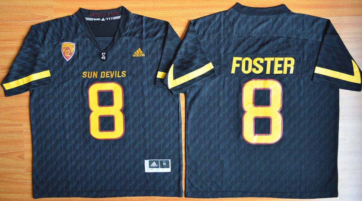 D.J. Foster 8 Black College Football Jersey football jersey product view 1
