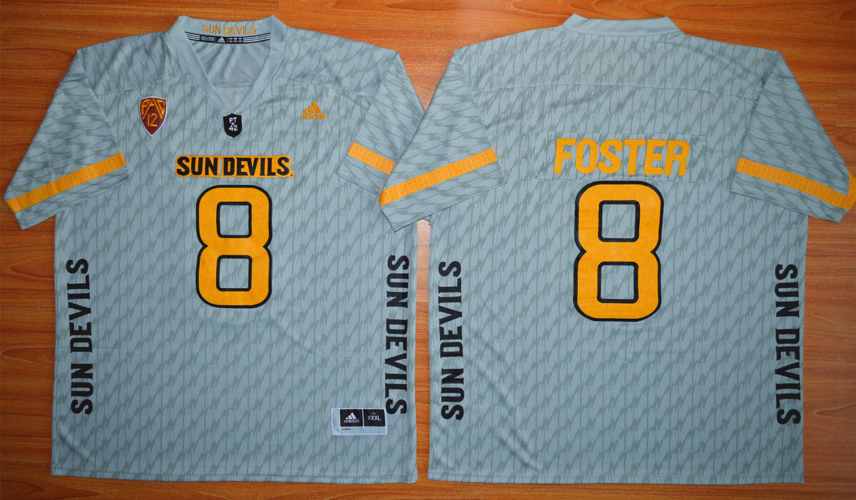 D.J. Foster 8 Grey College Football Jersey football jersey product view 1