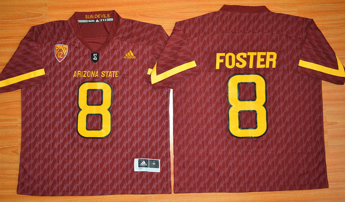 D.J. Foster 8 Maroon College Football Jersey football jersey product view 1