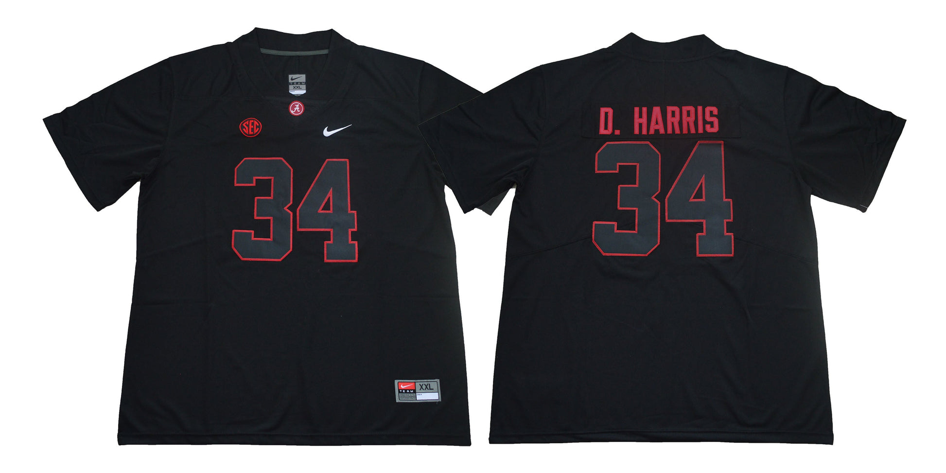 D. harris 34 Legend Lights Out College Football Jersey football jersey product view 1