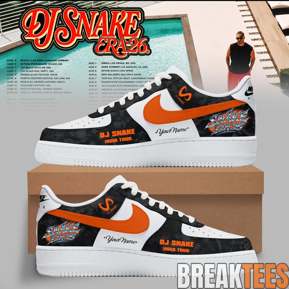 DJ Snake Tour Era 2026 Limited Edition Air Force 1 Shoes Unisex T-shirt, Sweatshirt, Hoodie, Long Sleeve Tee - T-Shirt, Sweatshirt, Hoodie