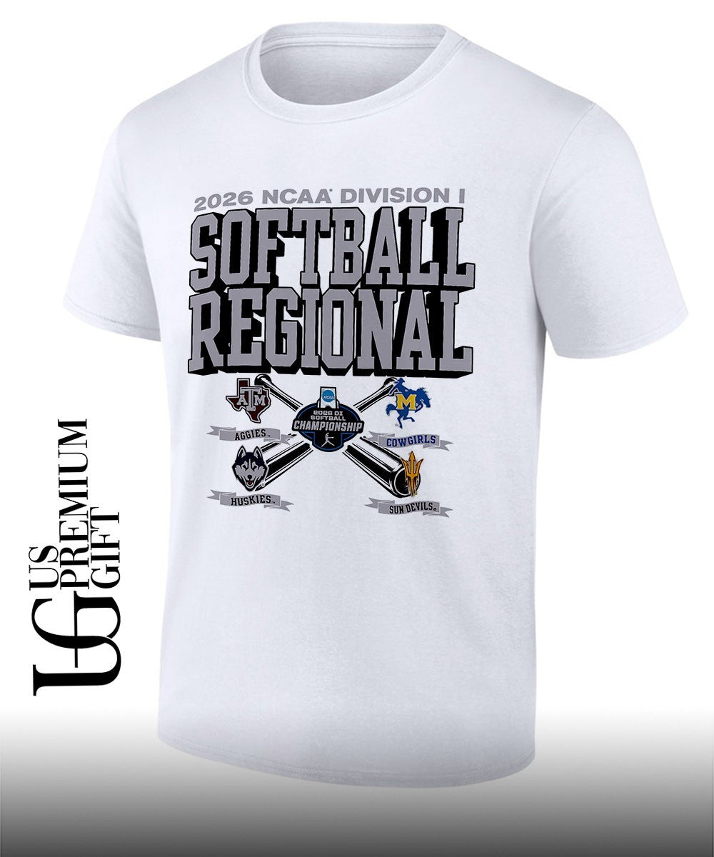 Texas A&M and McNeese State and Arizona State and Washington 2026 NCAA Division I Softball Regional logo T-shirt - T-Shirt, Sweatshirt, Hoodie