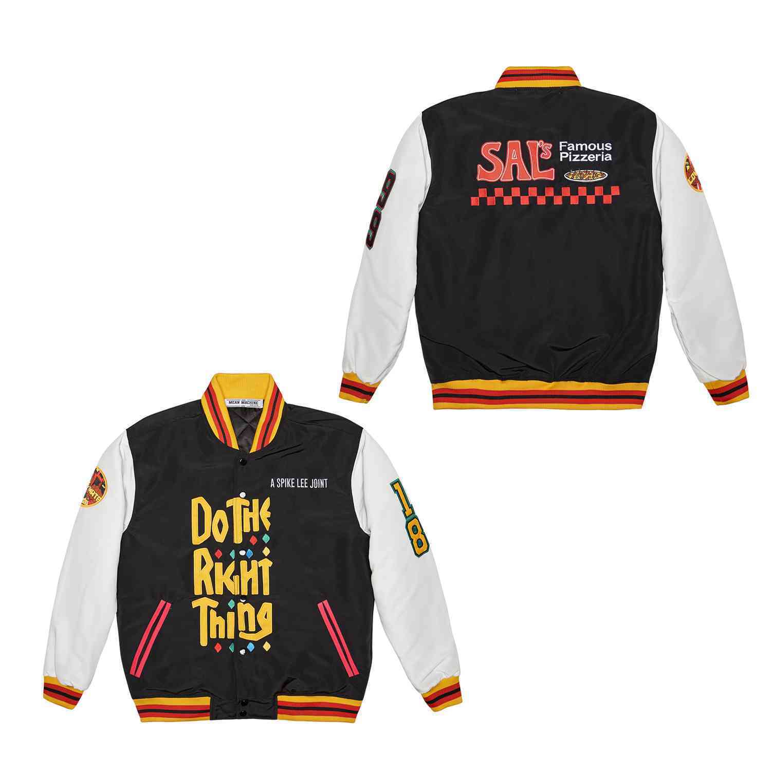 DOTHE RIGHT THING ROYAL SATIN JACKET College Football Jersey football jersey product view 1