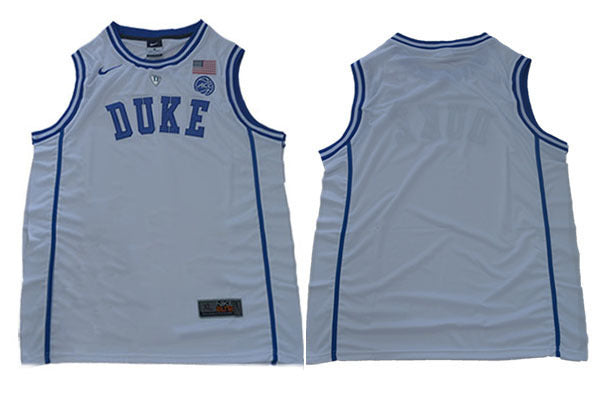 DUKE Crew Neck Blank White College Football Jersey football jersey product view 1