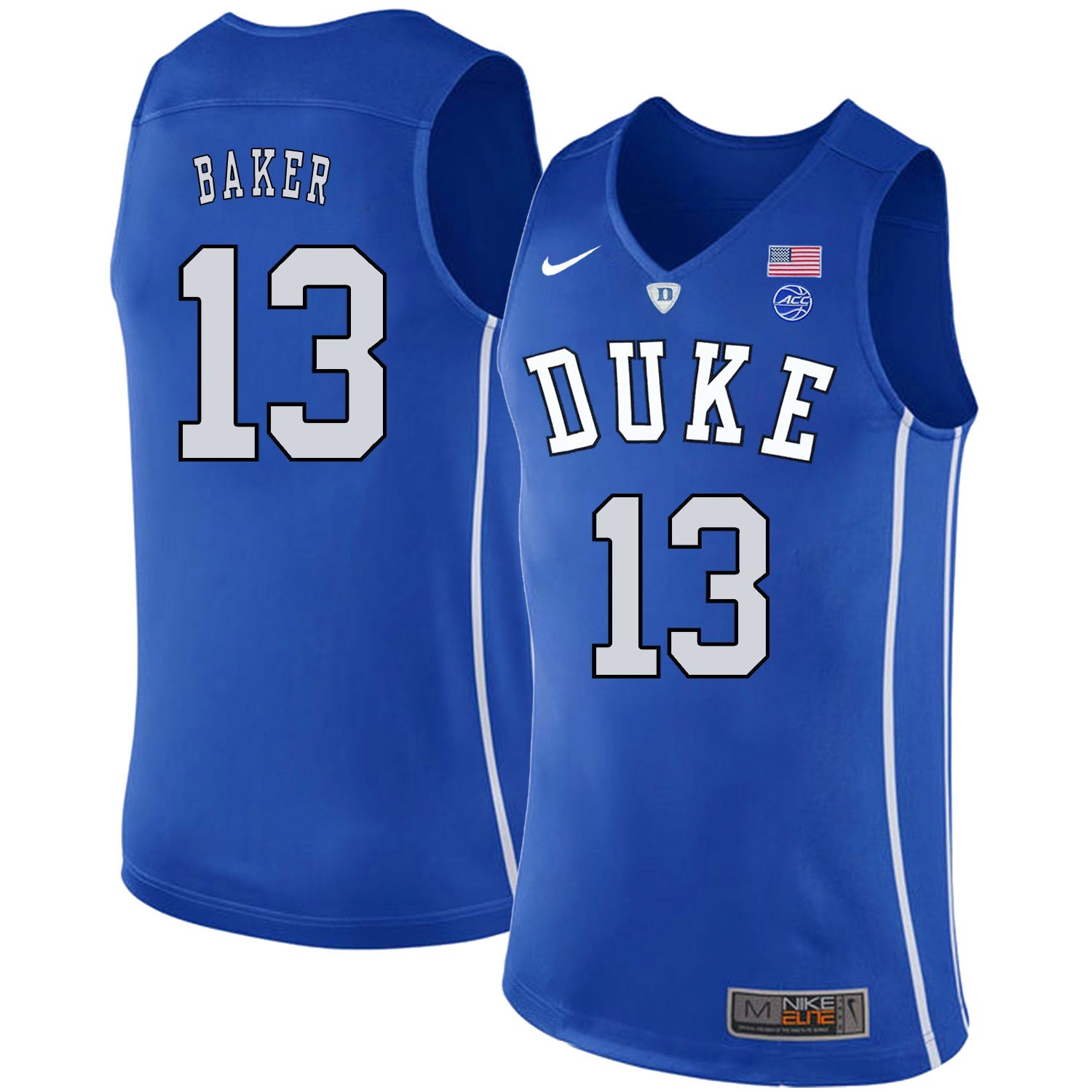 DUKE Joey Baker 13 Blue College Football Jersey football jersey product view 1