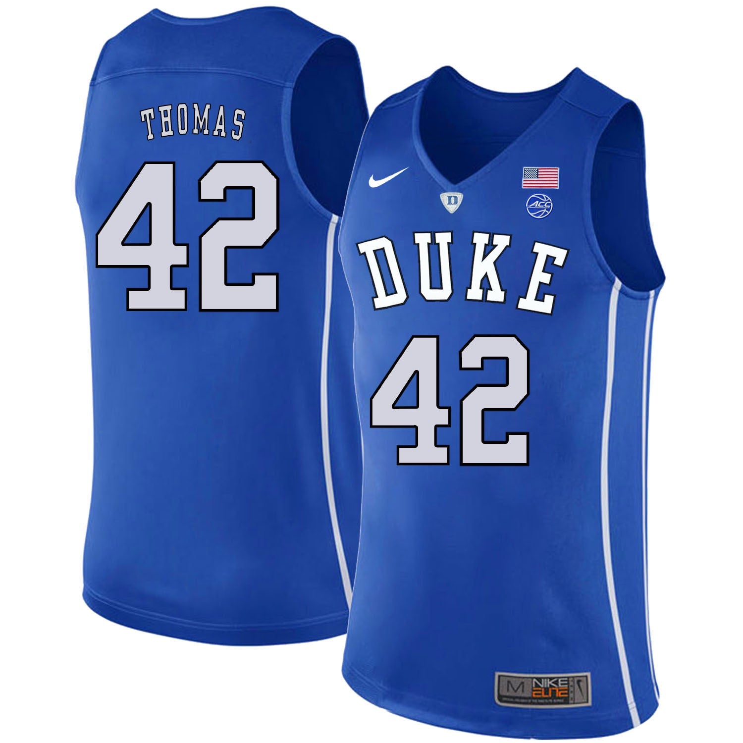 DUKE Lance Thomas 42 Blue College Football Jersey football jersey product view 1
