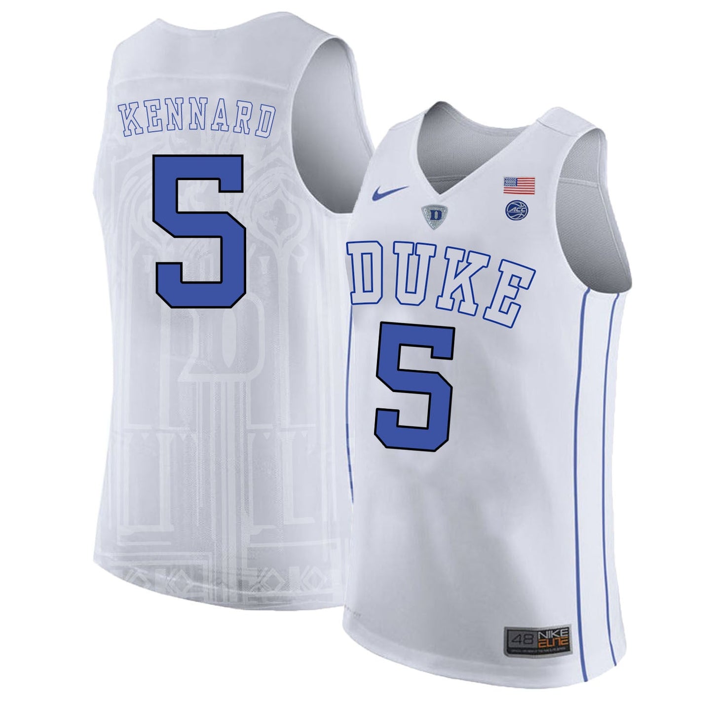 DUKE Luke Kennard 5 White College Football Jersey football jersey product view 1