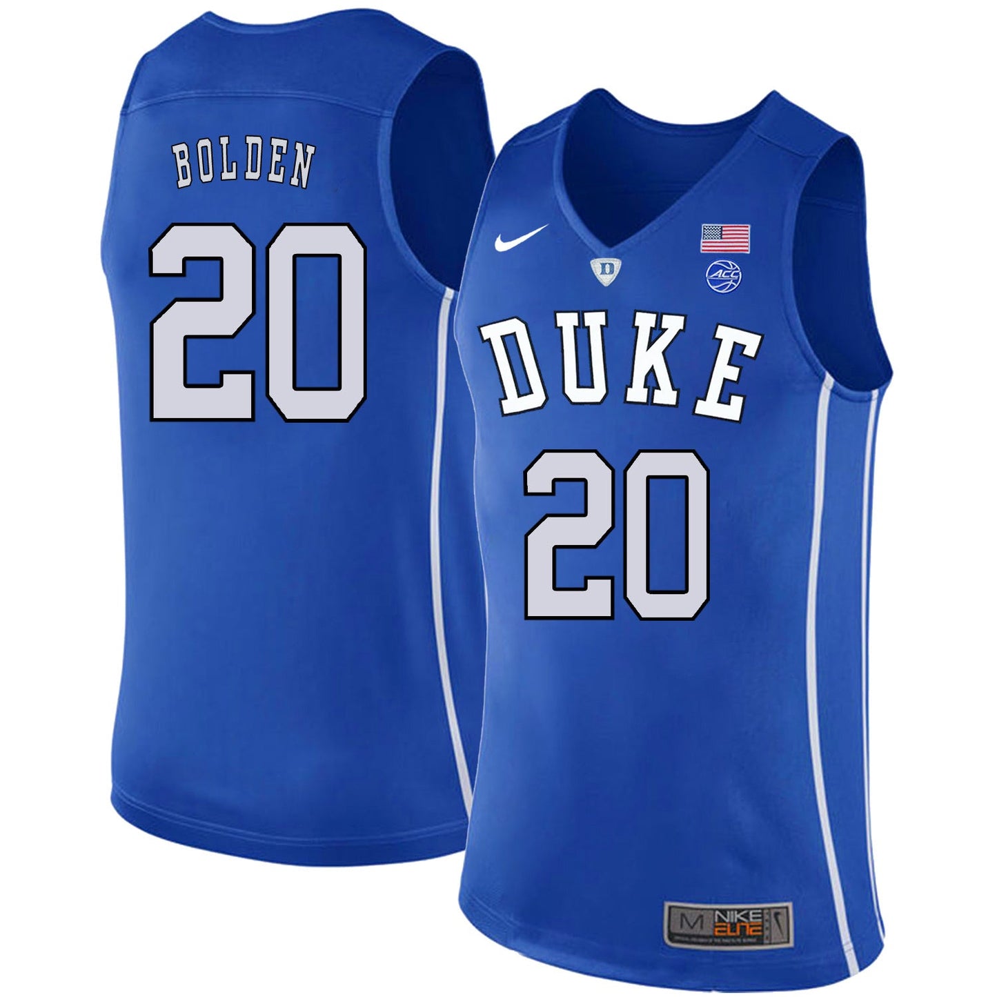 DUKE Marques Bolden 20 Blue College Football Jersey football jersey product view 1