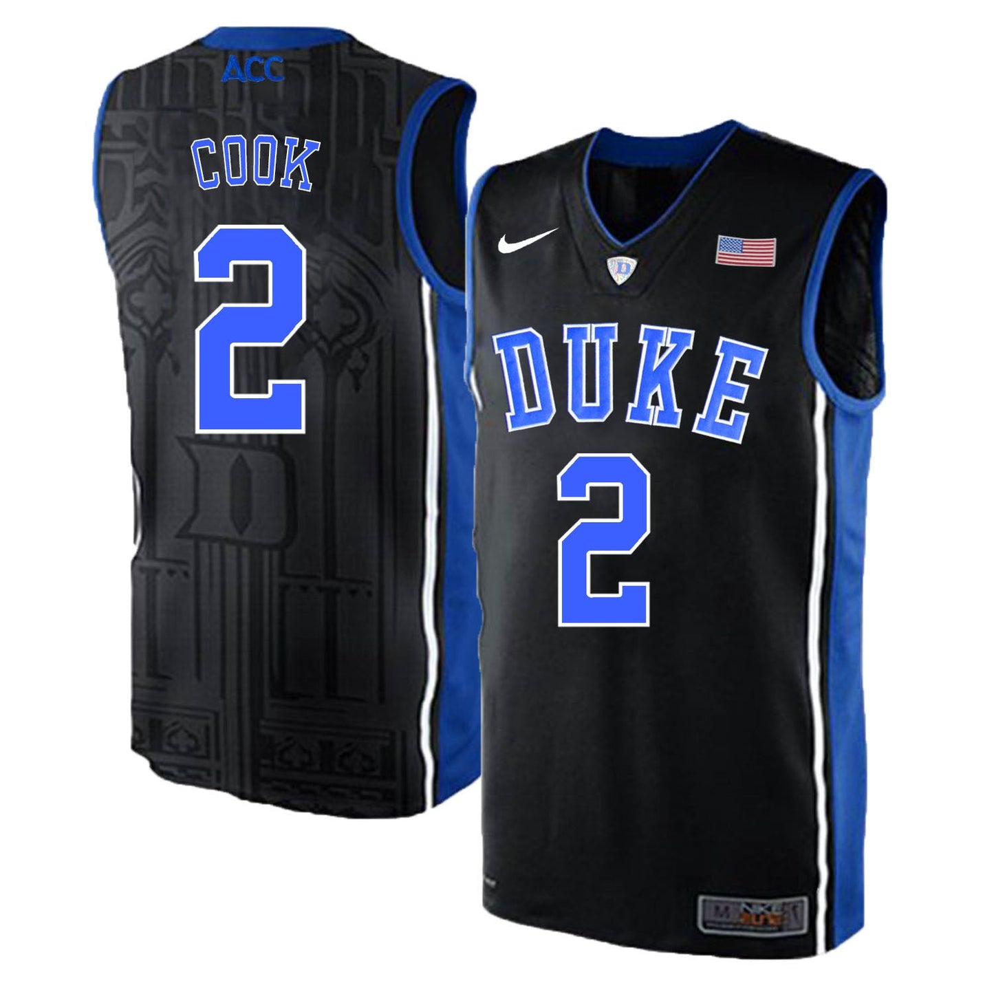 DUKE Quinn Cook 2 Black Elite College Football Jersey football jersey product view 1