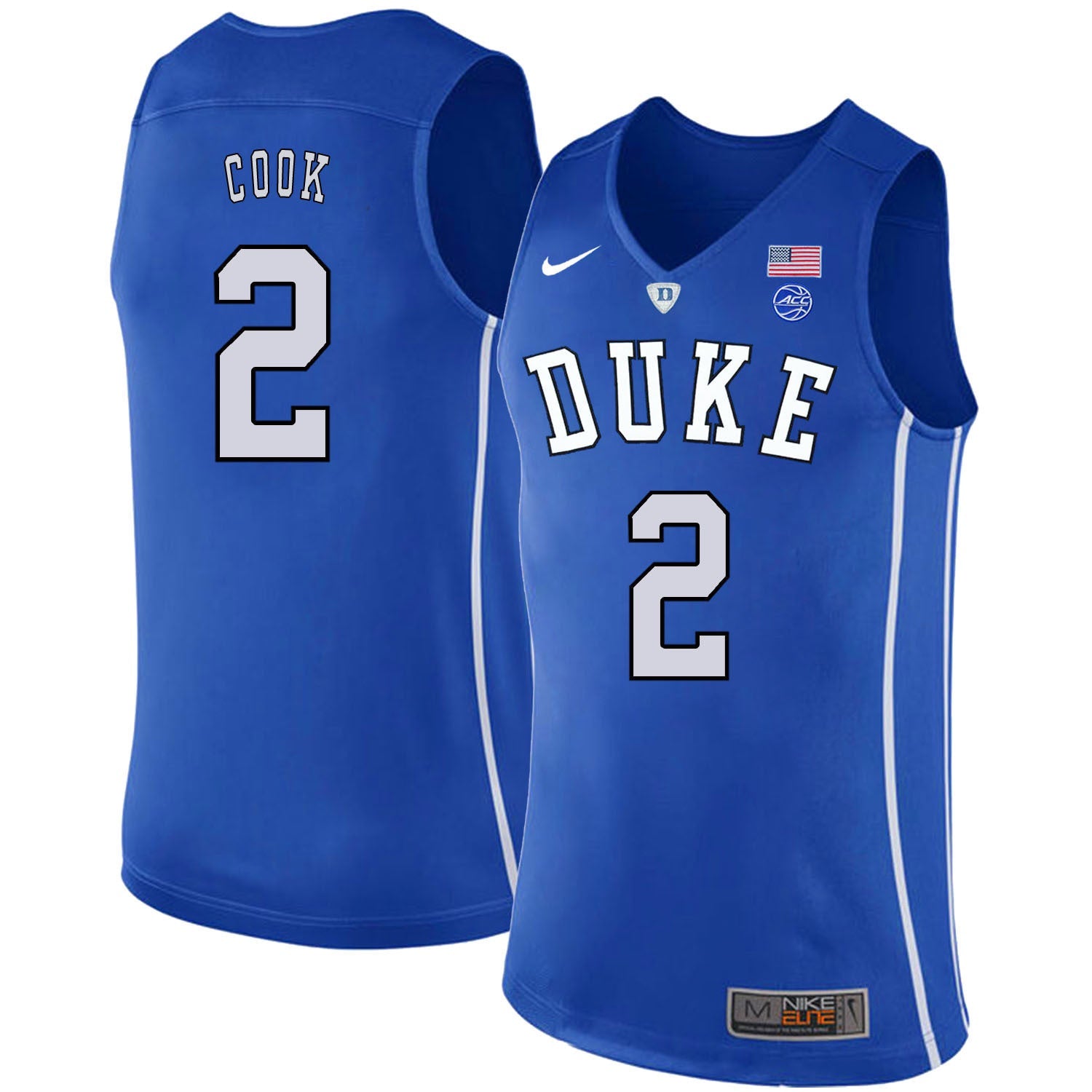 DUKE Quinn Cook 2 Blue College Football Jersey football jersey product view 1