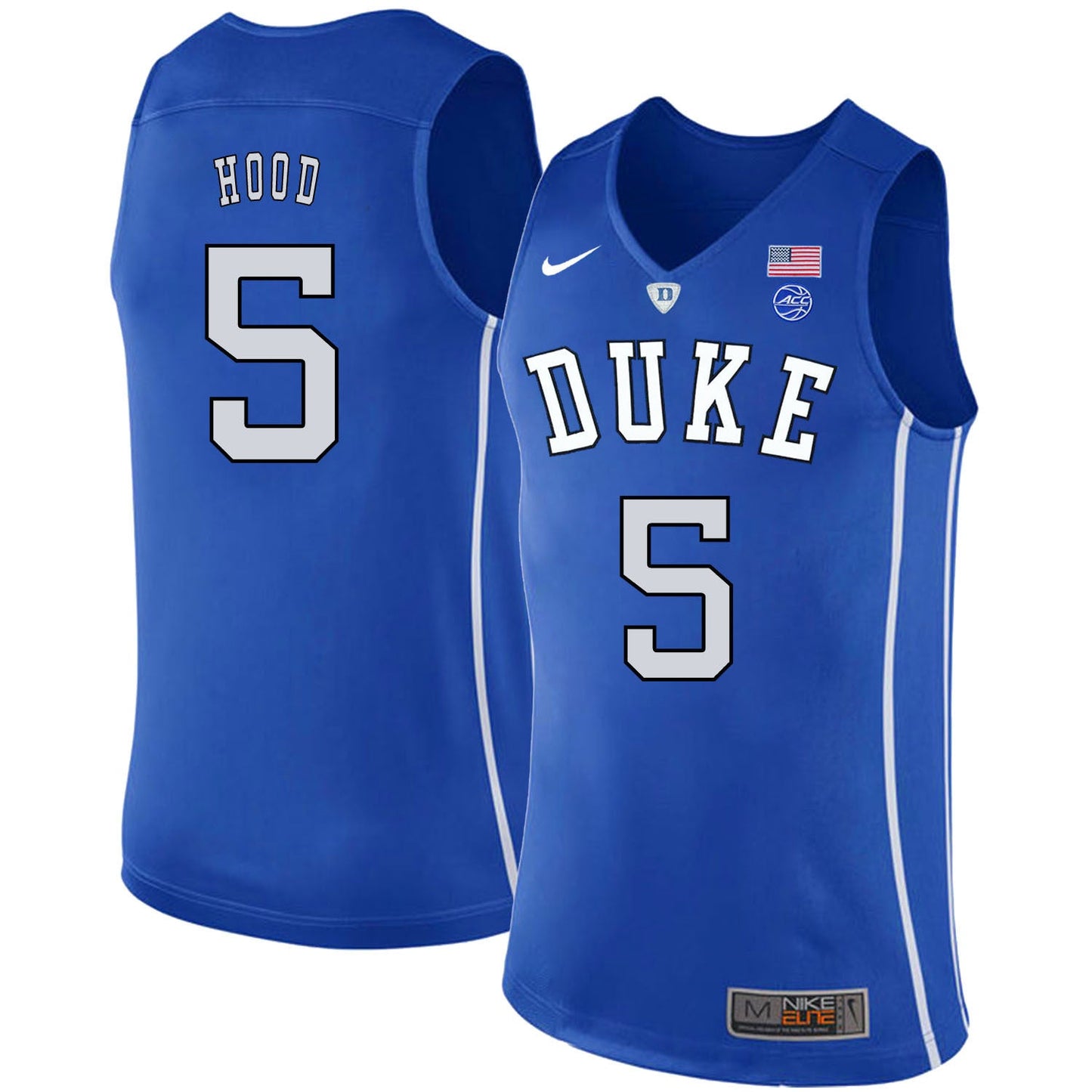 DUKE Rodney Hood 5 Blue College Football Jersey football jersey product view 1