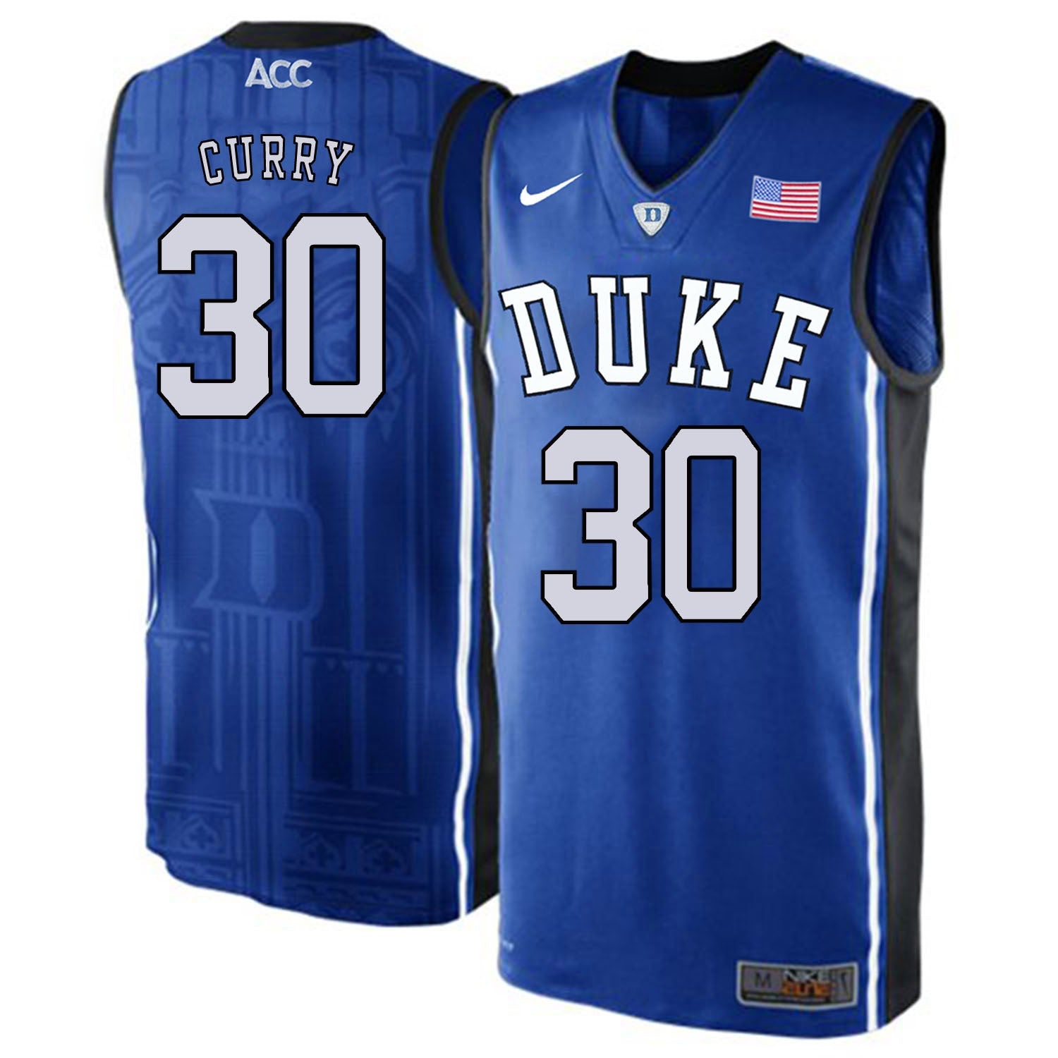DUKE Seth Curry 30 Blue Elite College Football Jersey football jersey product view 1