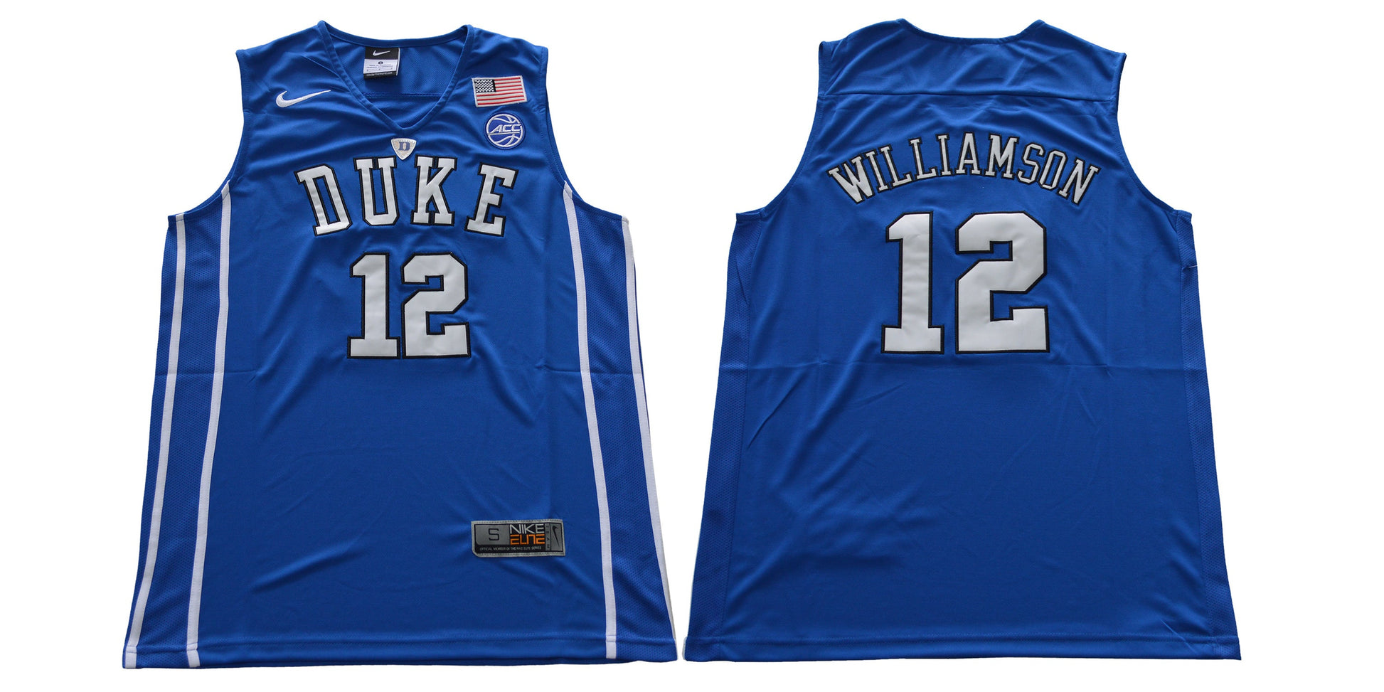 DUKE Williamson 12 New Blue College Football Jersey football jersey product view 1