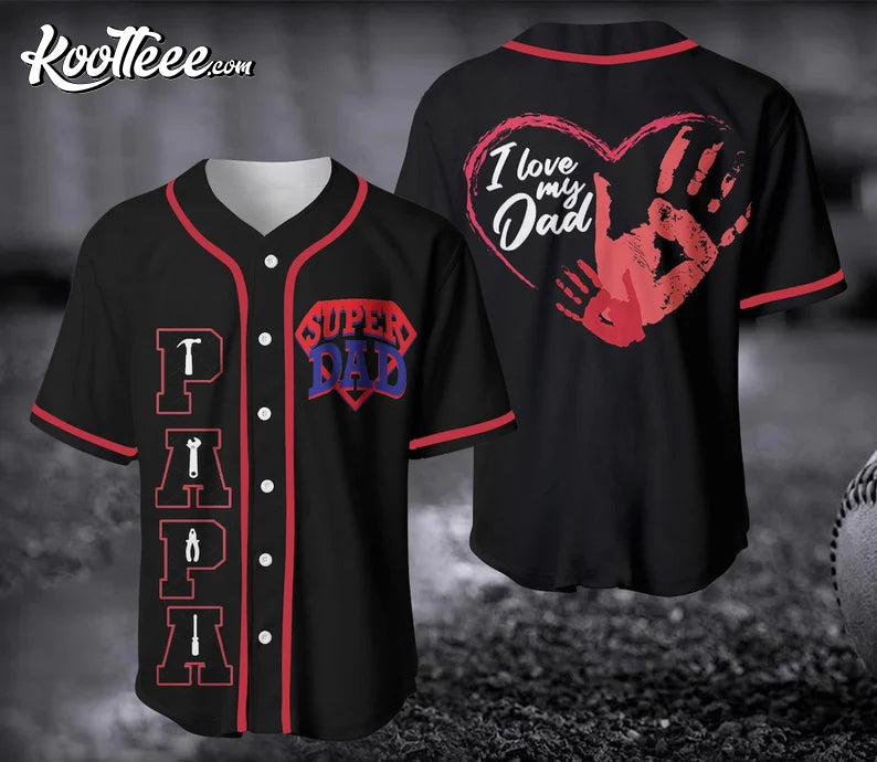 Dada Gift For Dad Father’s day Gift Baseball Jersey baseball jersey product view 1