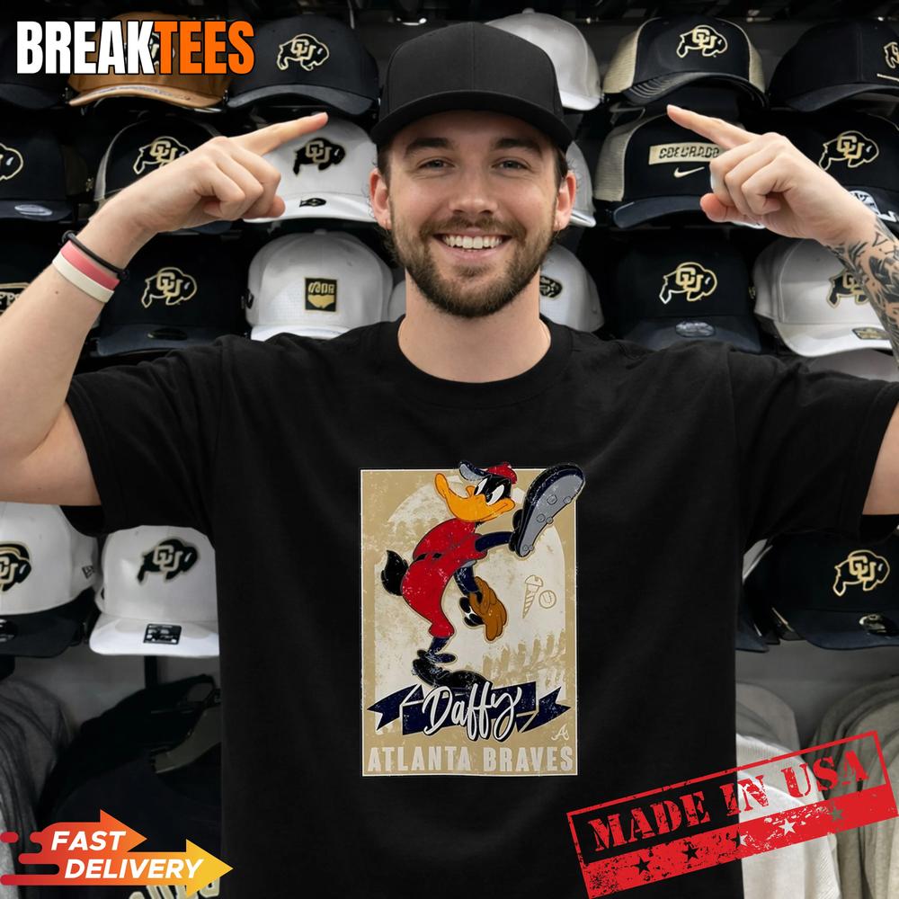 Daffy Duck Pitch Atlanta Braves Baseball Cartoon T-Shirt Unisex T-shirt, Sweatshirt, Hoodie, Long Sleeve Tee - T-Shirt, Sweatshirt, Hoodie