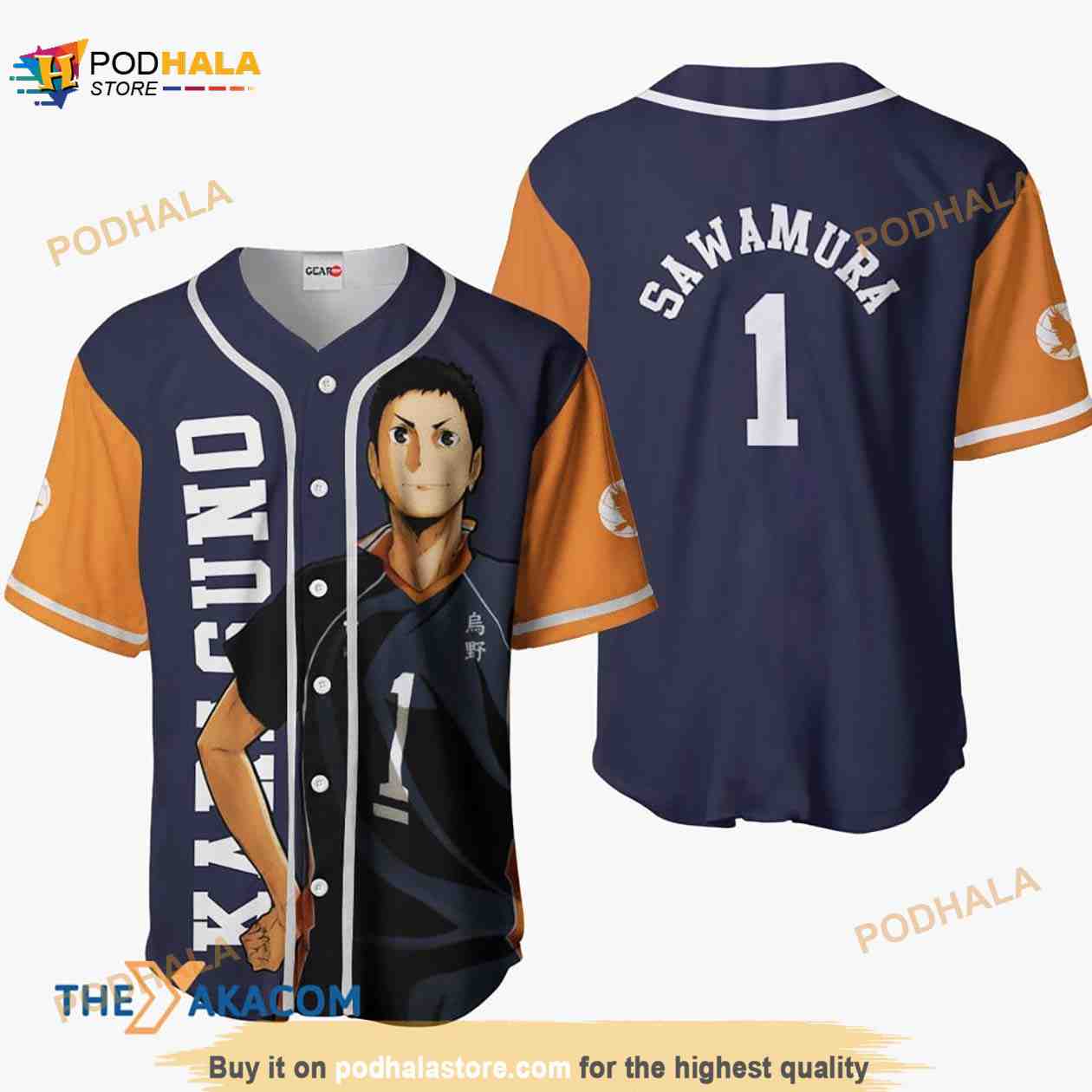 Daichi Sawamura Haikyuu Anime Gift Christmas For Fan 3D Baseball Jersey Shirt baseball jersey product view 1
