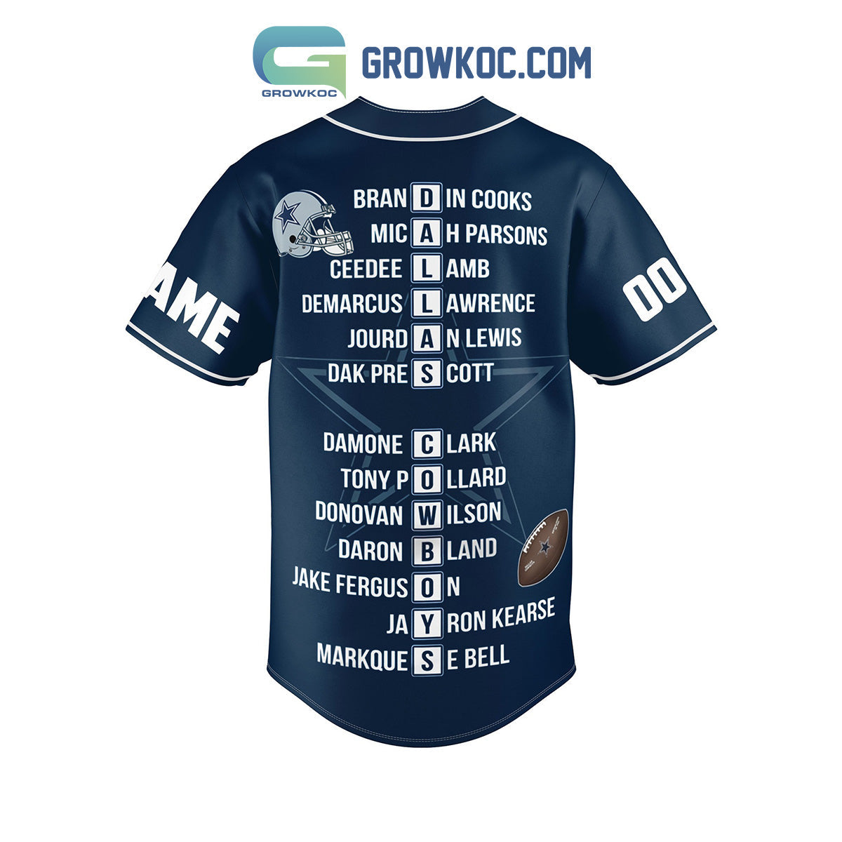 Dallas Cowboys 2023 NFC East Division Champion Fan Personalized Baseball Jersey baseball jersey product view 2