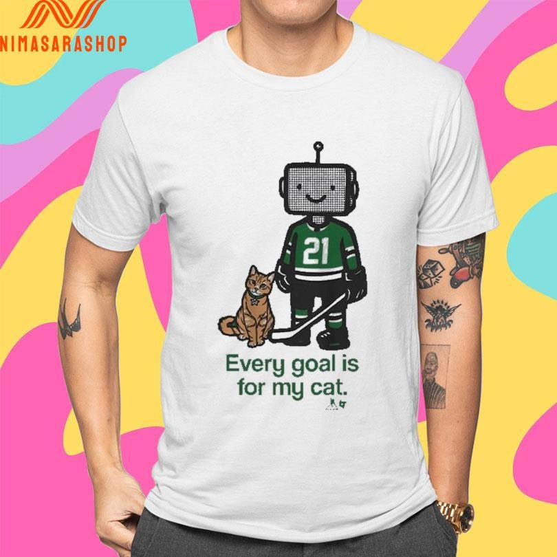 Dallas Stars Jason Robertson Every Goal Is For My Cat - Adult & Kids T-Shirts, Sweatshirts & Hoodies apparel design preview 4
