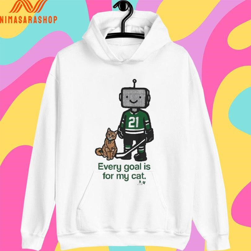 Dallas Stars Jason Robertson Every Goal Is For My Cat - Adult & Kids T-Shirts, Sweatshirts & Hoodies apparel design preview 2