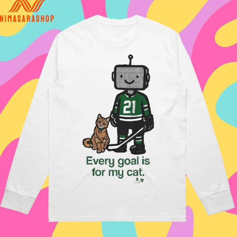 Dallas Stars Jason Robertson Every Goal Is For My Cat - Adult & Kids T-Shirts, Sweatshirts & Hoodies apparel design preview 3