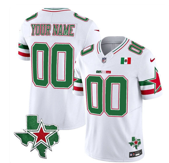 Dallas Cowboys Active Player Custom White 2025 F.U.S.E. Mexico Vapor Limited Football Jersey football jersey product view 1
