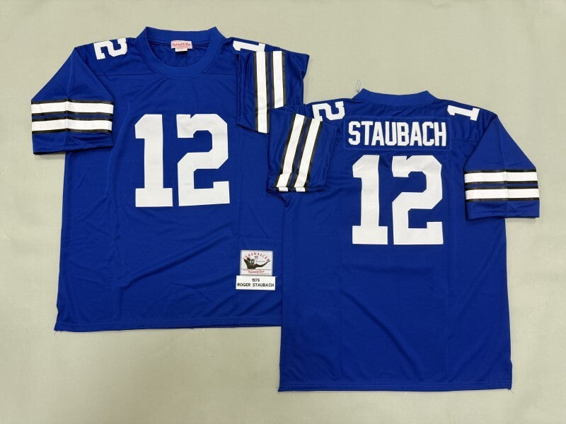 Dallas Cowboys #12 Roger Staubach Dallas Cowboys (6)_[1] Football Jersey football jersey product view 1