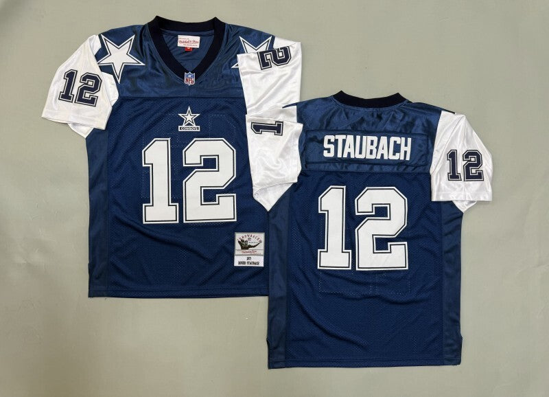 Dallas Cowboys #12 Roger Staubach Dallas Cowboys (8)_[1] Football Jersey football jersey product view 1