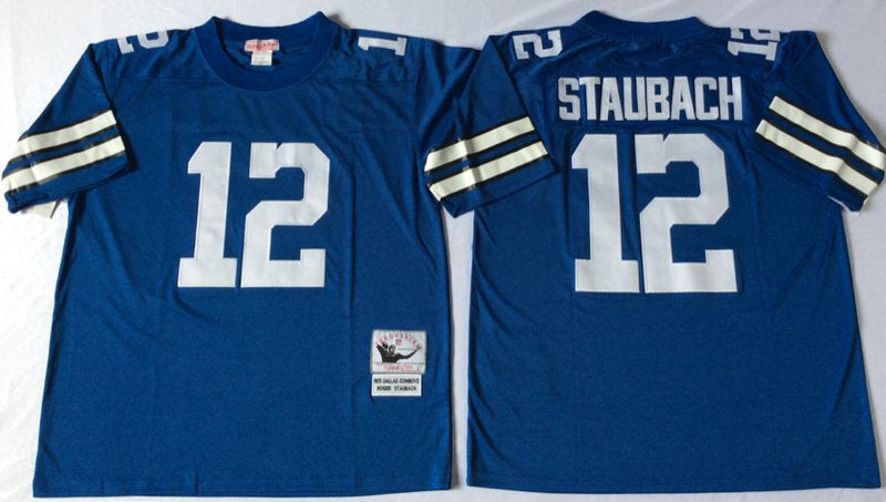 Dallas Cowboys #12 Roger Staubach Throwback Style 2 Football Jersey football jersey product view 1