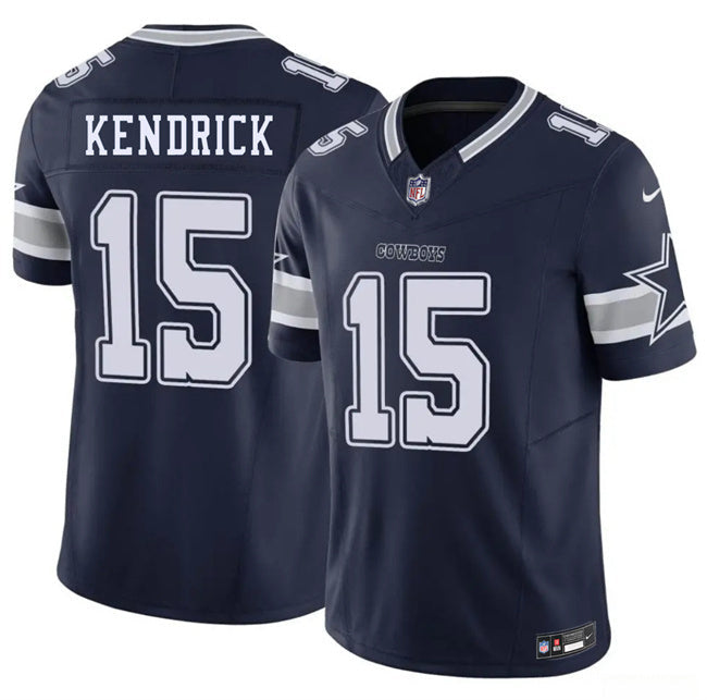 Dallas Cowboys #15 Derion Kendrick Navy 2026 F.U.S.E Vapor Untouchable Football Jersey football jersey product view 1