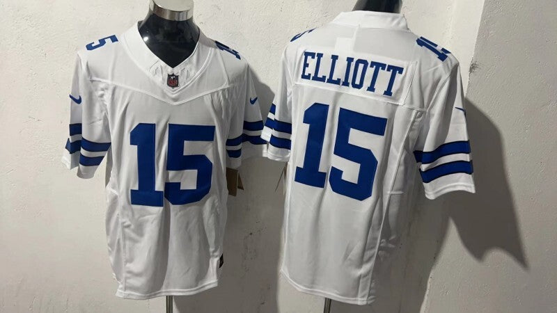 Dallas Cowboys #15 Ezekiel Elliott Style 1 Football Jersey football jersey product view 1