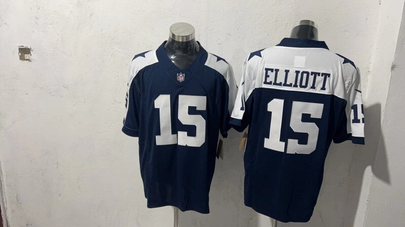 Dallas Cowboys #15 Ezekiel Elliott Style 3 Football Jersey football jersey product view 1