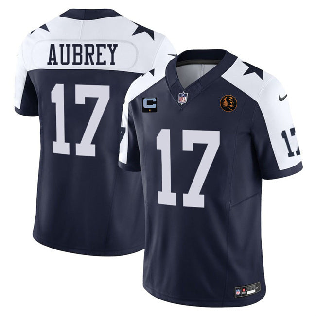 Dallas Cowboys #17 Brandon Aubrey Navy 2023 F.U.S.E. With John Madden Football Jersey football jersey product view 1