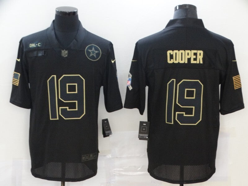 Dallas Cowboys #19 Amari Cooper 20 New Black Salute 515 Football Jersey football jersey product view 1