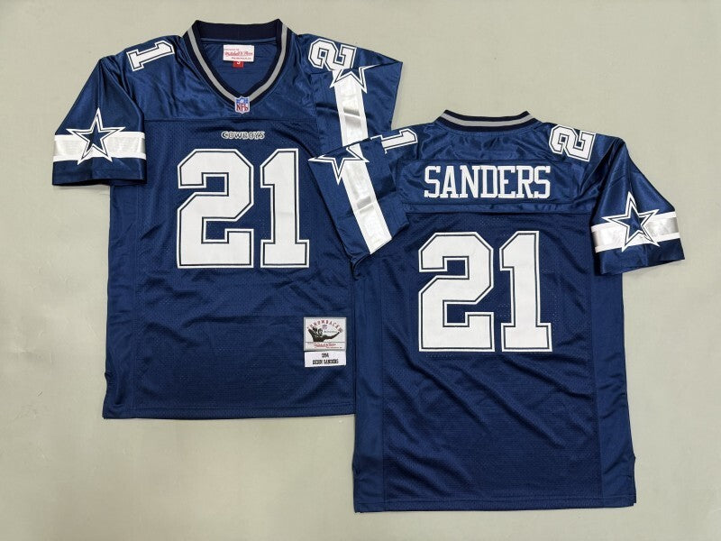 Dallas Cowboys #21 Deion Sanders Dallas Cowboys Style 2 Football Jersey football jersey product view 1