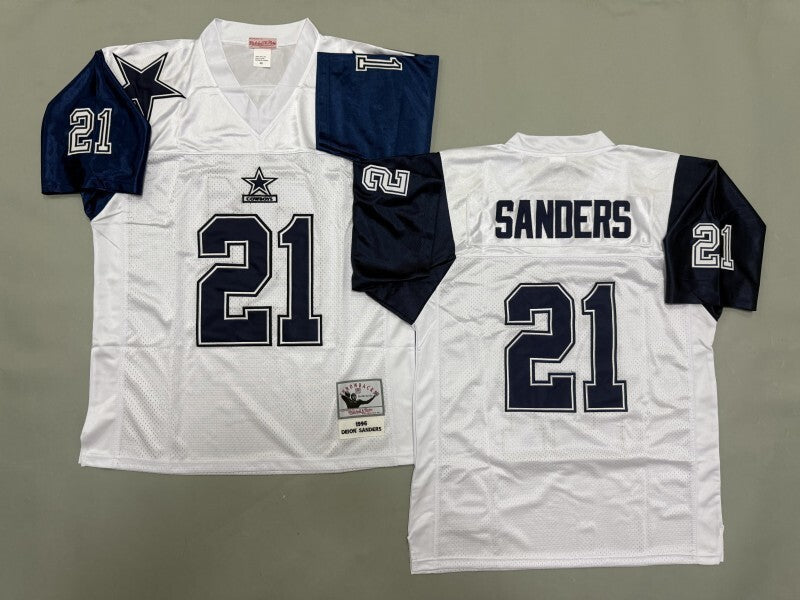 Dallas Cowboys #21 Deion Sanders Dallas Cowboys Style 3 Football Jersey football jersey product view 1