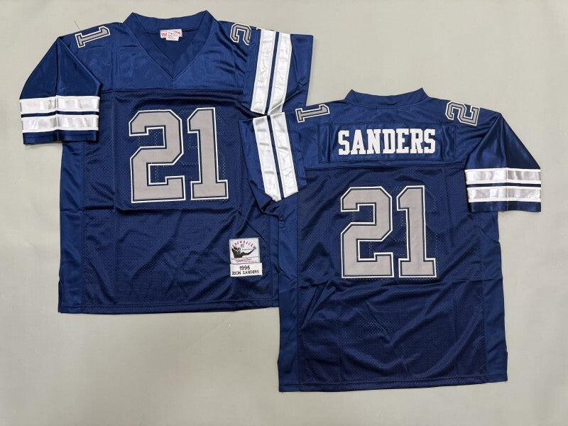 Dallas Cowboys #21 Deion Sanders Dallas Cowboys Style 4 Football Jersey football jersey product view 1