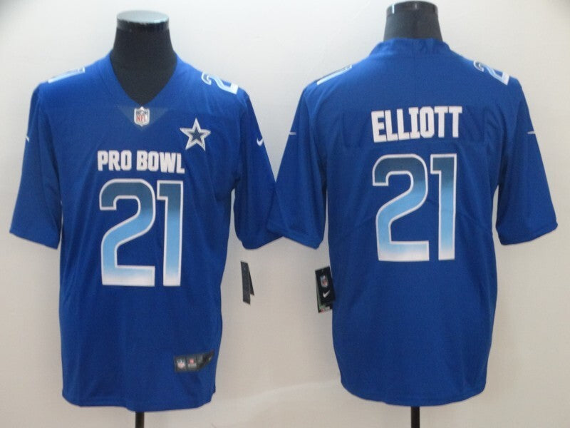 Dallas Cowboys #21 Ezekiel Elliott 19 All-Star 159 Football Jersey football jersey product view 1