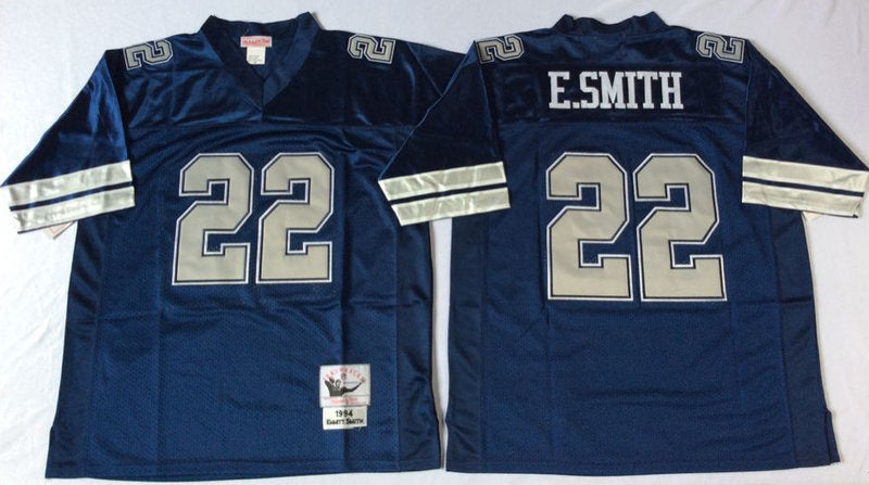 Dallas Cowboys #22 Emmitt Smith Throwback Style 3 Football Jersey football jersey product view 1