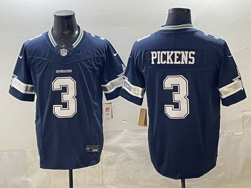 Dallas Cowboys #3 George Pickens Cowboys V3 Style 1 Football Jersey football jersey product view 1
