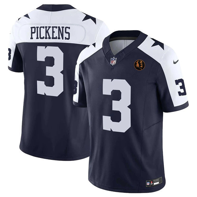Dallas Cowboys #3 George pickens Navy 2023 F.U.S.E. With John Madden Football Jersey football jersey product view 1