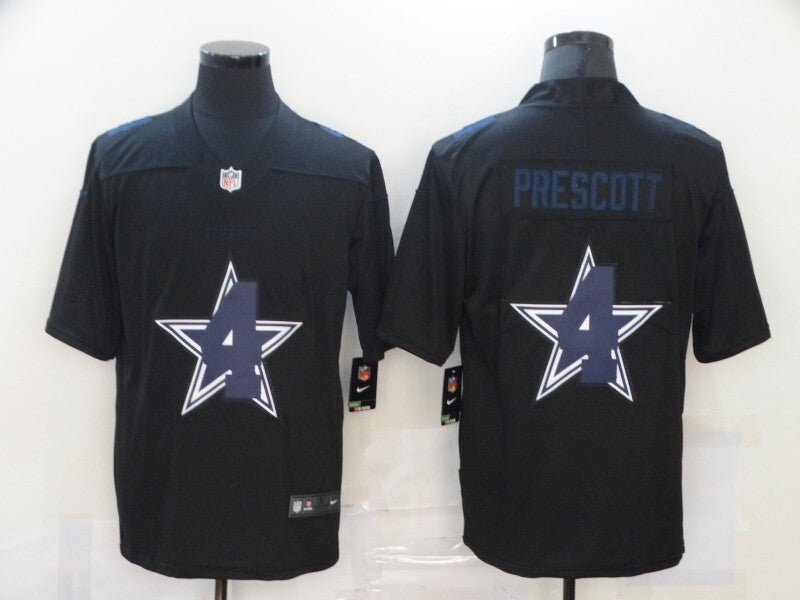 Dallas Cowboys #4 Dak Prescott Black Shadow 806 Football Jersey football jersey product view 1