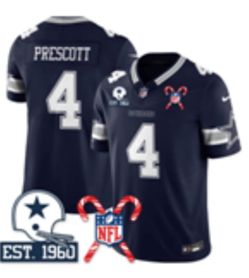 Dallas Cowboys #4 Dak Prescott Cowboys V3 Style 3 Football Jersey football jersey product view 1