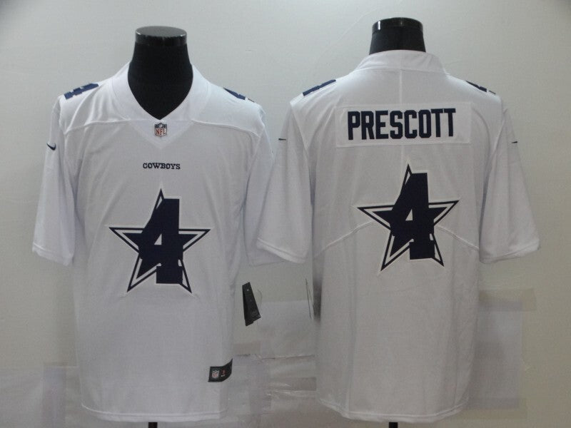 Dallas Cowboys #4 Dak Prescott White Shadow 252 Football Jersey football jersey product view 1
