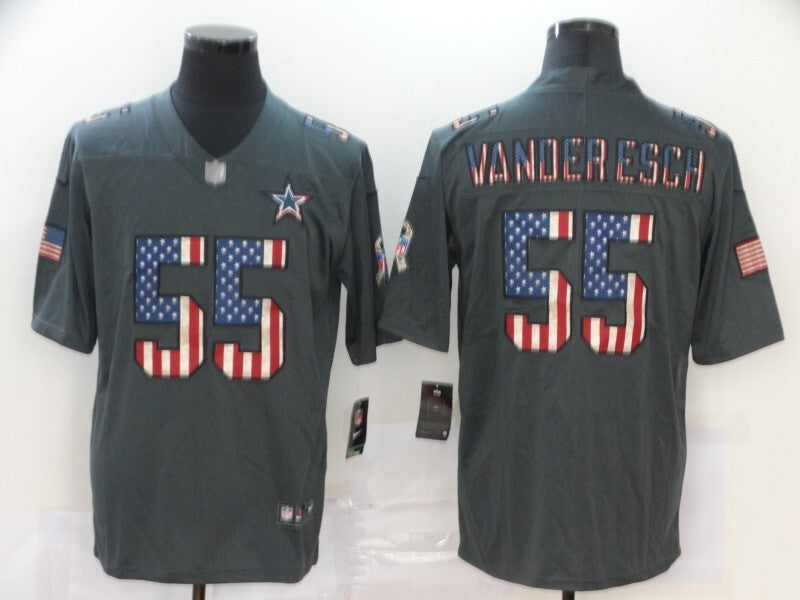 Dallas Cowboys #55 Leighton Vander Esch Cowboys Carbon Black Retro 041 Football Jersey football jersey product view 1