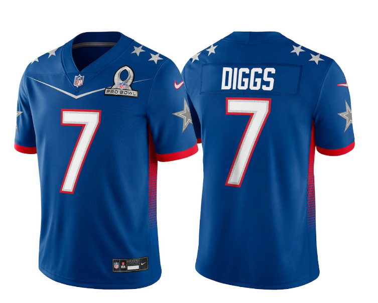 Dallas Cowboys #7 Diggs Football Jersey football jersey product view 1